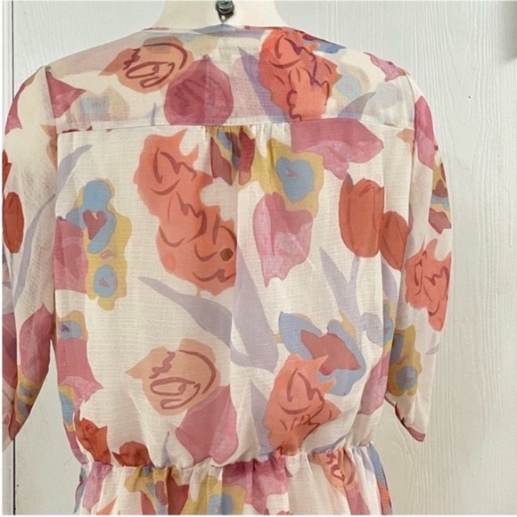 Ted Baker Juleah Pastel Floral Mini Dress Sz 4 US 10 - Picture 8 of 13